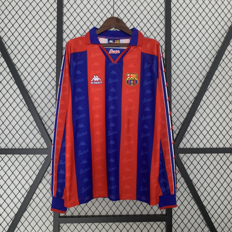 Retro Long Sleeve Barcelona 96/97 Home Kit